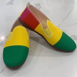 Flossy Style Multicolor Flats/Loafers‎ Size 38